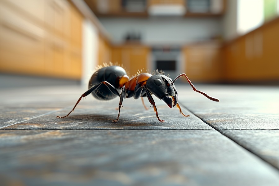Pest Control in Reston - An ant on a kitchen floor
